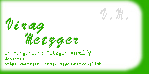 virag metzger business card